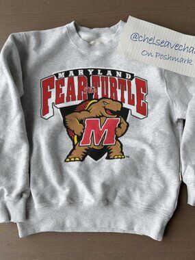 University of Maryland Fear The Turtle Sweatshirt, Maryland Terrapins Shirt Tee